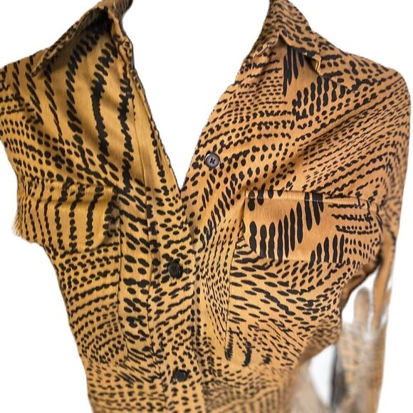 #229 EQUIPMENT FEMME Rayon Button Down Blouse - Picture 4 of 15